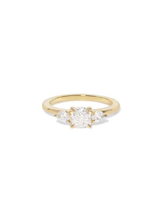 2 CT Round Three Stones Lab Grown Diamond Engagement Ring