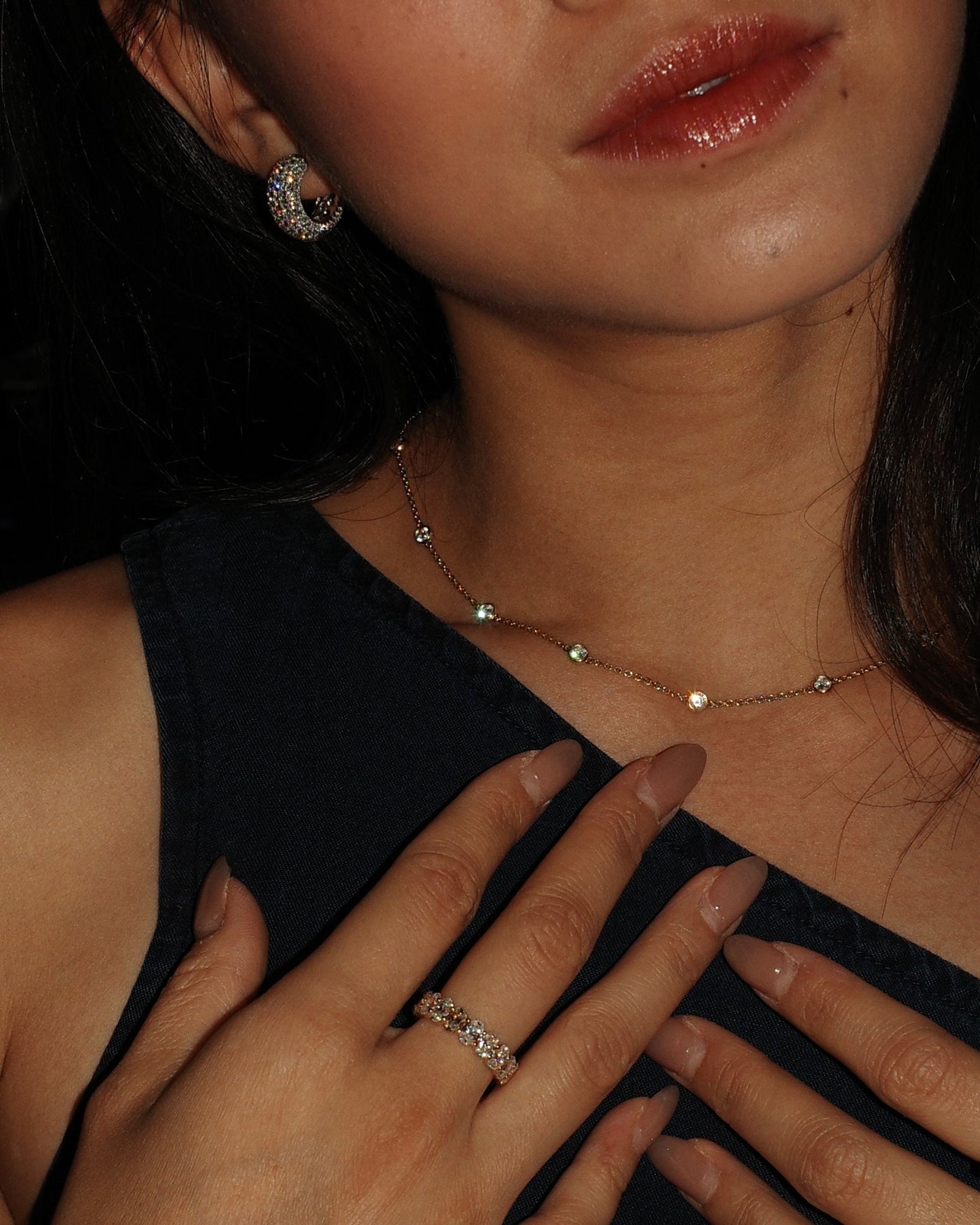 1.0 CT Round Bezel Solitaire Lab Grown Diamond Necklace