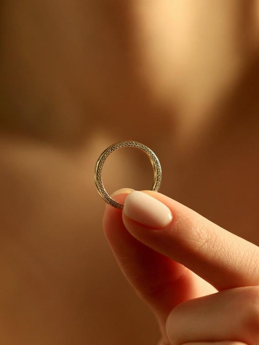 Marquise Cut Cluster Styled Lab Grown Wedding Band