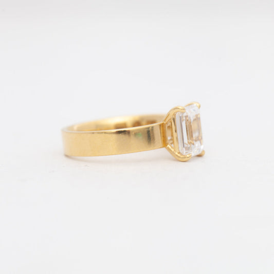 2 CT Round Three Stones Lab Grown Diamond Engagement Ring
