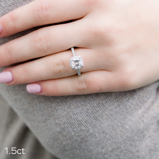 Marquise Cut Cluster Styled Lab Grown Diamond Engagement Ring