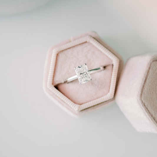 Marquise Cut Cluster Styled Lab Grown Diamond Engagement Ring