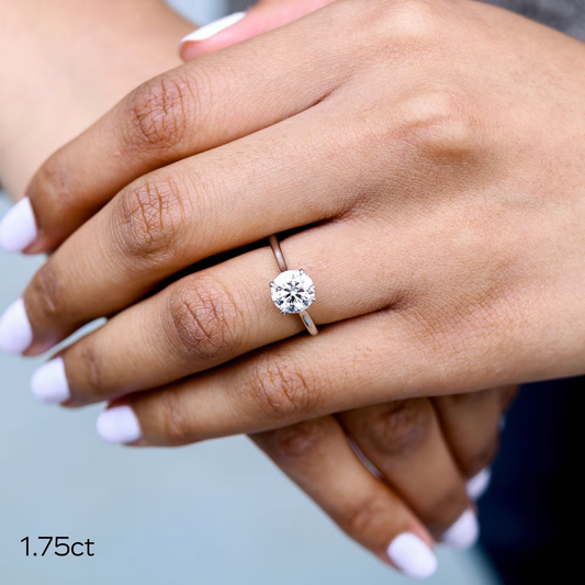 Marquise Cut Cluster Styled Lab Grown Diamond Engagement Ring