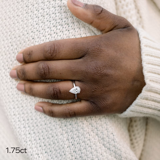 Marquise Cut Cluster Styled Lab Grown Diamond Engagement Ring