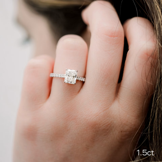 Marquise Cut Cluster Styled Lab Grown Diamond Engagement Ring