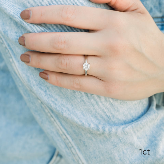 Marquise Cut Cluster Styled Lab Grown Diamond Engagement Ring