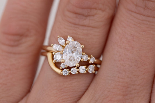 2 CT Round Three Stones Lab Grown Diamond Engagement Ring