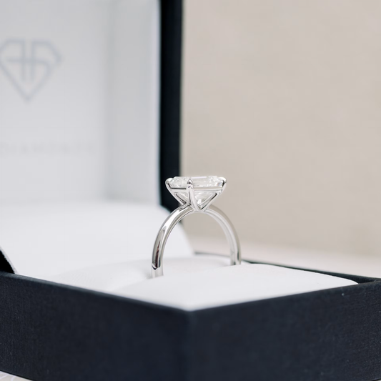 Marquise Cut Cluster Styled Lab Grown Diamond Engagement Ring