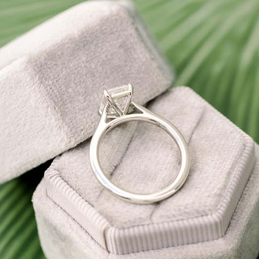 Marquise Cut Cluster Styled Lab Grown Diamond Engagement Ring