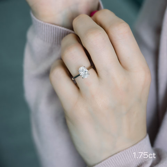 Marquise Cut Cluster Styled Lab Grown Diamond Engagement Ring