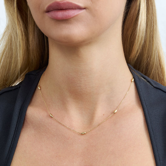 1.0 CT Round Bezel Solitaire Lab Grown Diamond Necklace