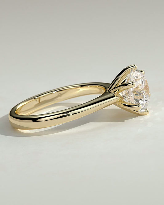 Round Halo, Pave & Split Shank Engagement Ring – 1.93 CT Lab Grown Diamond