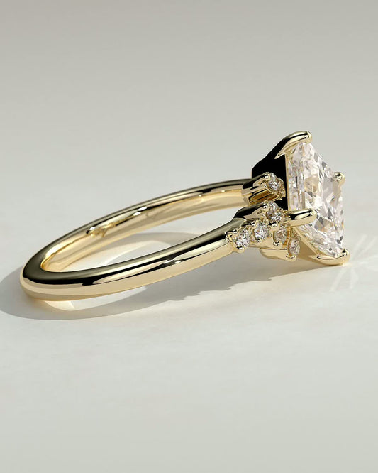 Round Halo, Pave & Split Shank Engagement Ring – 1.93 CT Lab Grown Diamond