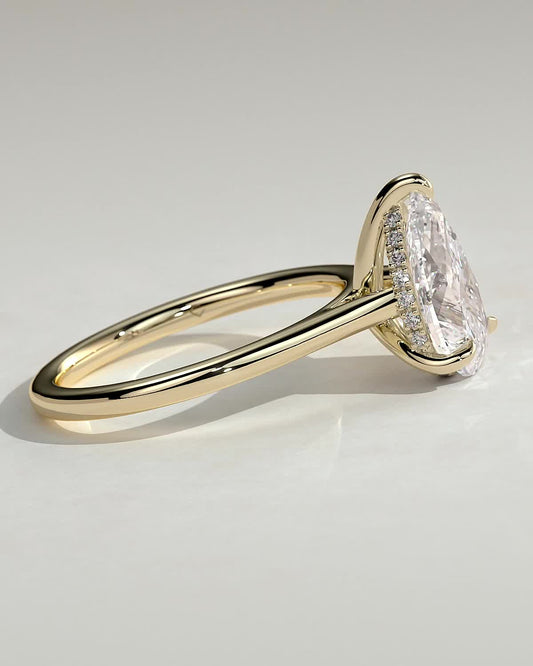 Round Halo, Pave & Split Shank Engagement Ring – 1.93 CT Lab Grown Diamond
