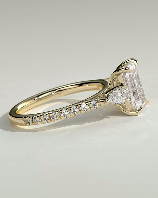 Round Halo, Pave & Split Shank Engagement Ring – 1.93 CT Lab Grown Diamond