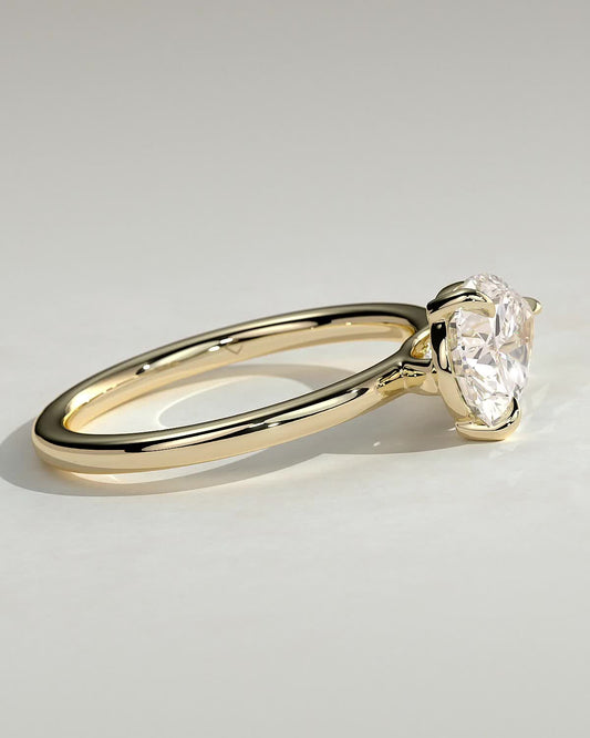 Round Halo, Pave & Split Shank Engagement Ring – 1.93 CT Lab Grown Diamond
