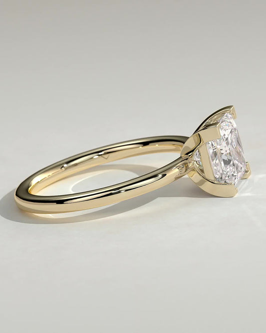 Round Halo, Pave & Split Shank Engagement Ring – 1.93 CT Lab Grown Diamond