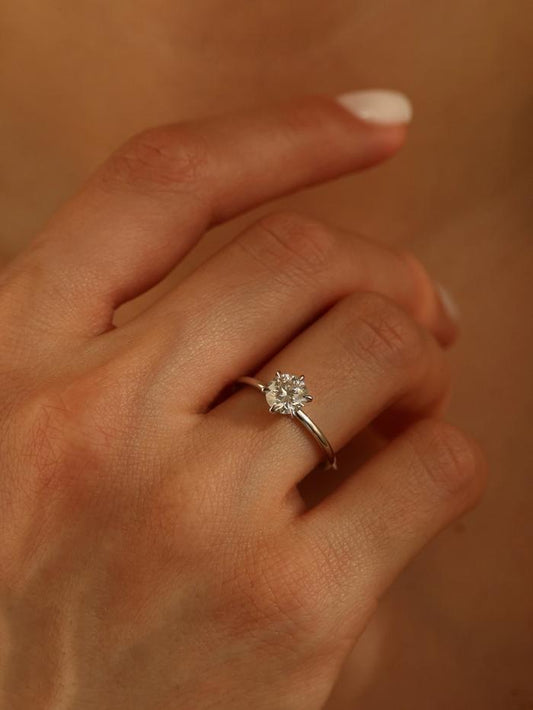 Marquise Cut Cluster Styled Lab Grown Diamond Engagement Ring