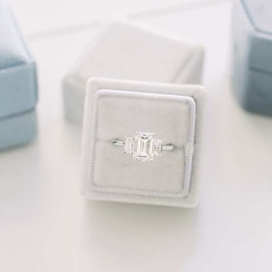 Marquise Cut Cluster Styled Lab Grown Diamond Engagement Ring