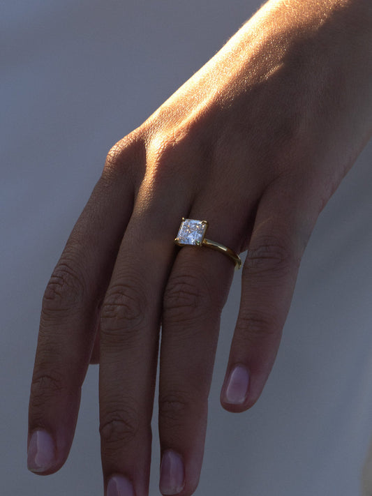 2 CT Round Three Stones Lab Grown Diamond Engagement Ring