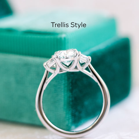 Marquise Cut Cluster Styled Lab Grown Diamond Engagement Ring