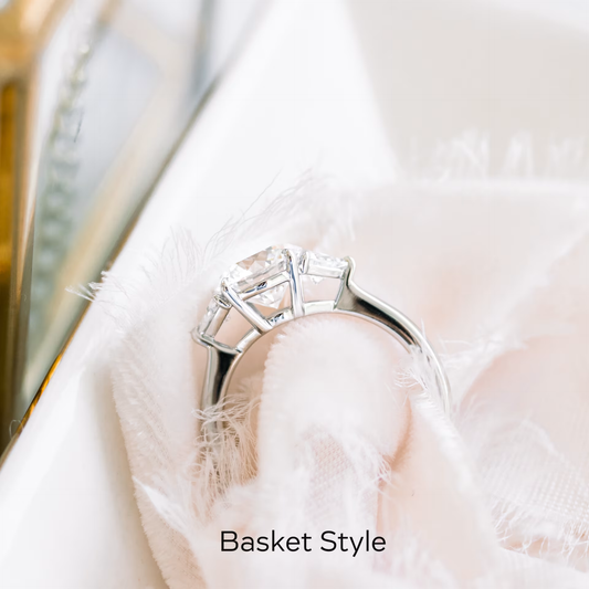 Marquise Cut Cluster Styled Lab Grown Diamond Engagement Ring