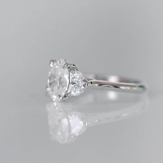 Marquise Cut Cluster Styled Lab Grown Diamond Engagement Ring