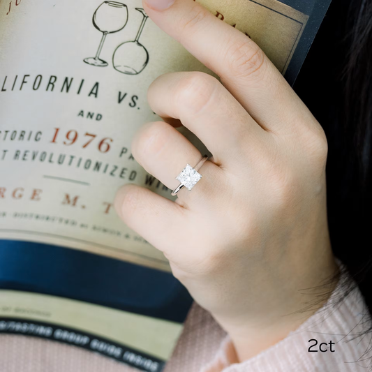 Marquise Cut Cluster Styled Lab Grown Diamond Engagement Ring