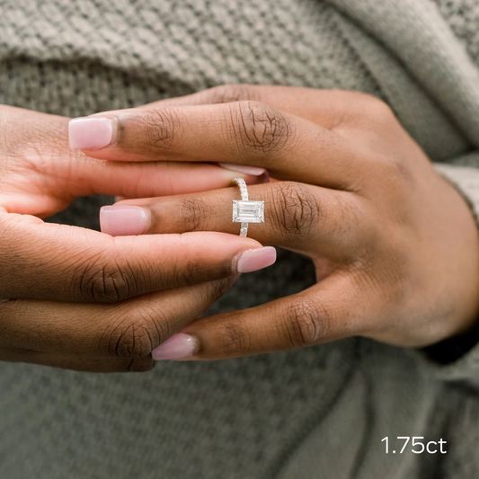 Marquise Cut Cluster Styled Lab Grown Diamond Engagement Ring