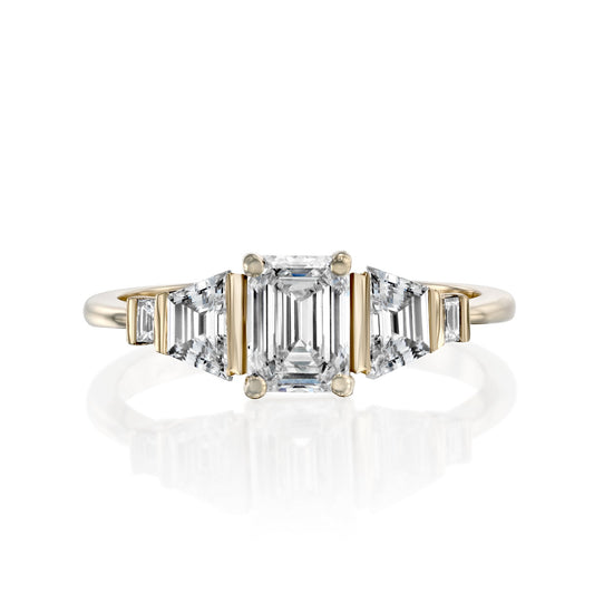 2 CT Round Three Stones Lab Grown Diamond Engagement Ring