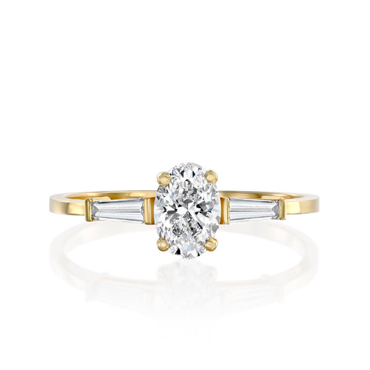 2 CT Round Three Stones Lab Grown Diamond Engagement Ring