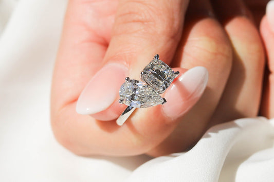 2 CT Round Three Stones Lab Grown Diamond Engagement Ring