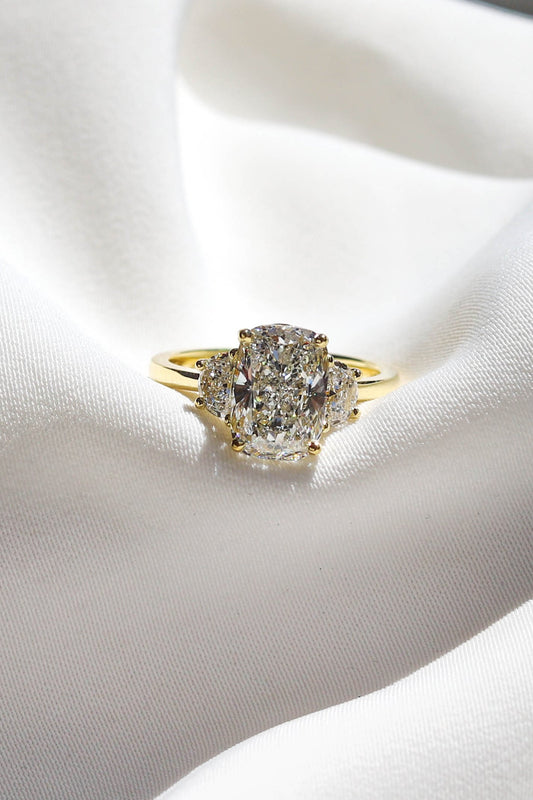 2 CT Round Three Stones Lab Grown Diamond Engagement Ring