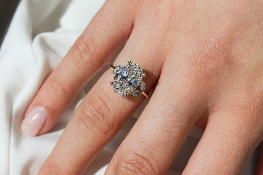 2 CT Round Three Stones Lab Grown Diamond Engagement Ring