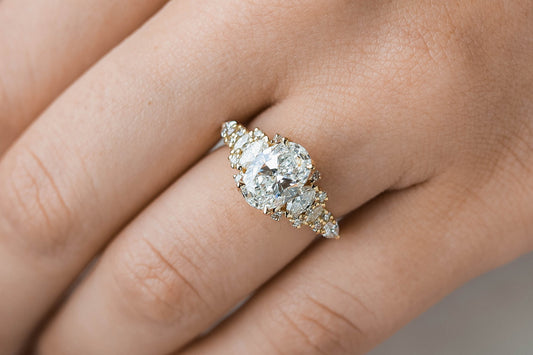 2 CT Round Three Stones Lab Grown Diamond Engagement Ring