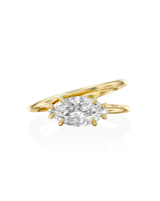 2 CT Round Three Stones Lab Grown Diamond Engagement Ring