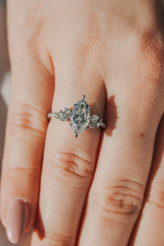 2 CT Round Three Stones Lab Grown Diamond Engagement Ring