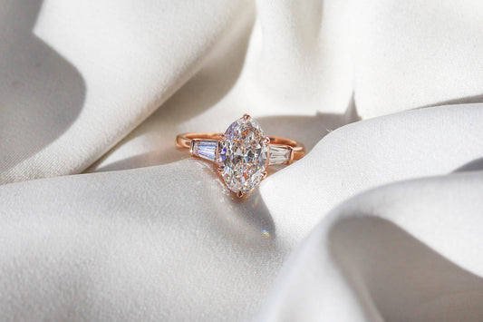 2 CT Round Three Stones Lab Grown Diamond Engagement Ring