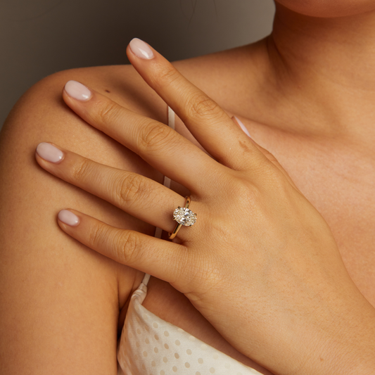 2 CT Round Three Stones Lab Grown Diamond Engagement Ring