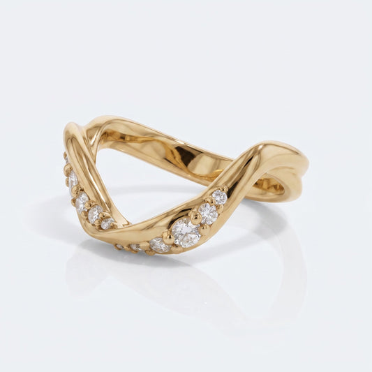 0.2 TCW Round Diamond Half Eternity DEF/VVS Lab Grown Wedding Band