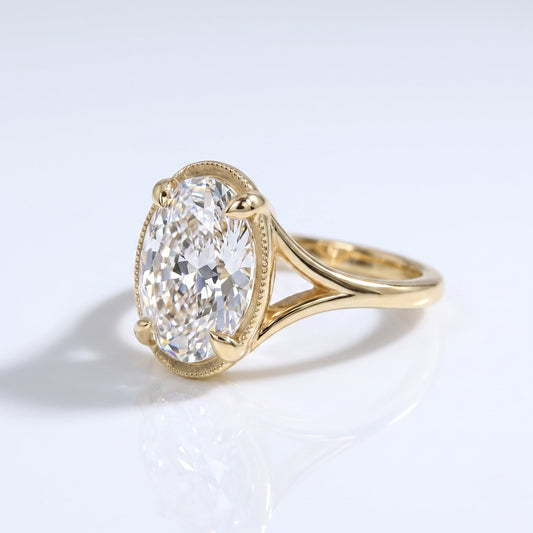 Marquise Swirl Solitaire Engagement Ring – 1 CT Lab Grown Diamond