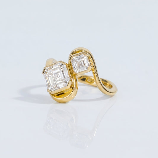 Marquise Swirl Solitaire Engagement Ring – 1 CT Lab Grown Diamond