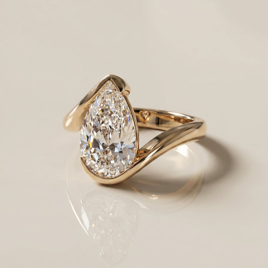 Oval Solitaire Engagement Ring – 2 CT Lab Grown Diamond