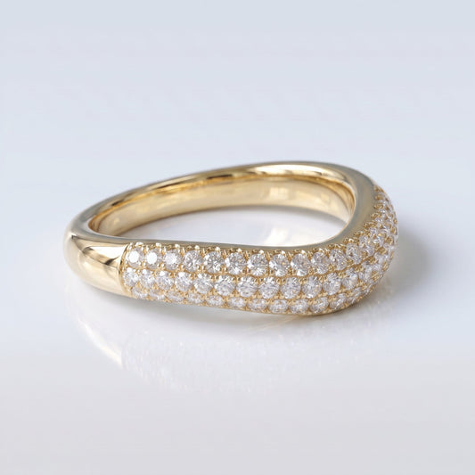 0.2 TCW Round Diamond Half Eternity DEF/VVS Lab Grown Wedding Band