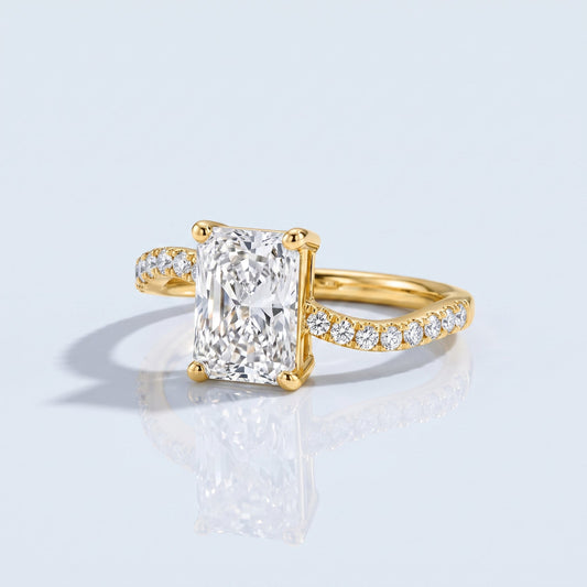 Marquise Swirl Solitaire Engagement Ring – 1 CT Lab Grown Diamond