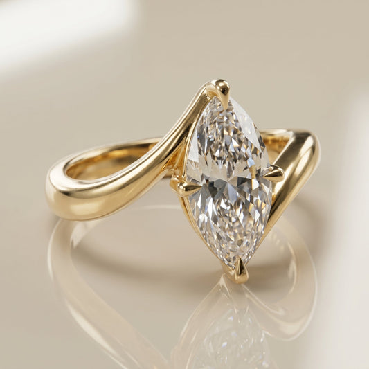 Oval Solitaire Engagement Ring – 2 CT Lab Grown Diamond