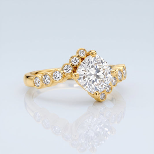 Marquise Swirl Solitaire Engagement Ring – 1 CT Lab Grown Diamond