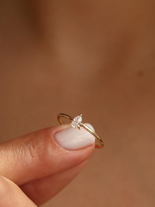 Marquise Cut Cluster Styled Lab Grown Diamond Engagement Ring