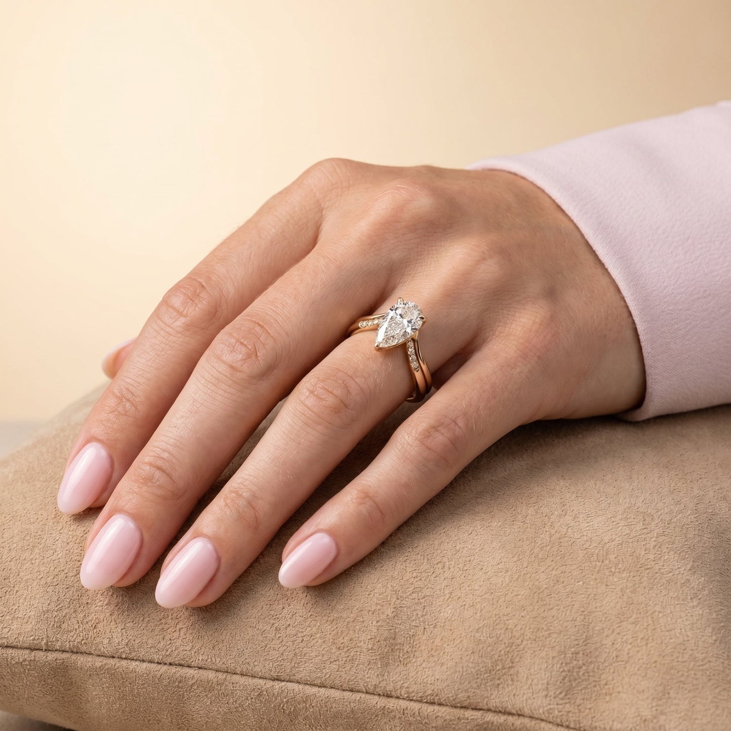 1.0 CT Round Solitaire Moissanite Diamond Bridal Ring Set