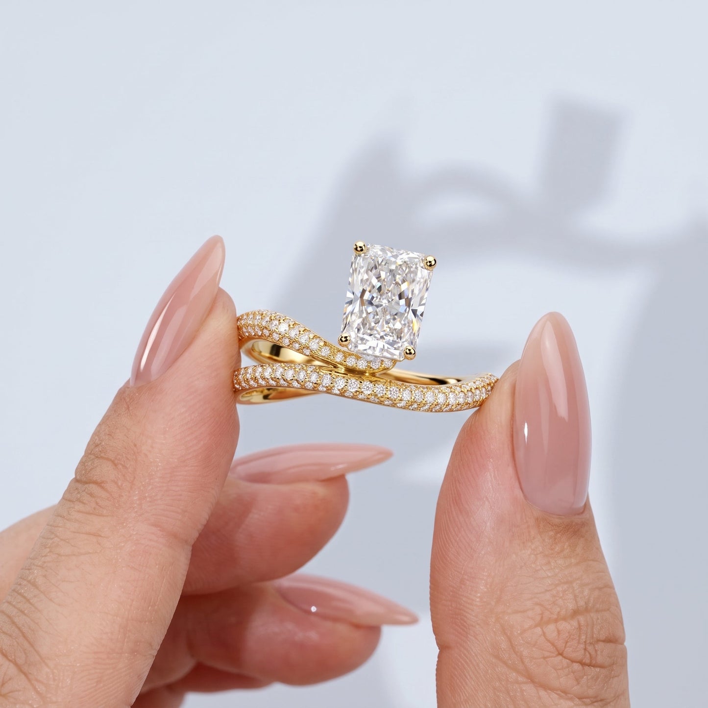 Marquise Swirl Solitaire Engagement Ring – 1 CT Lab Grown Diamond